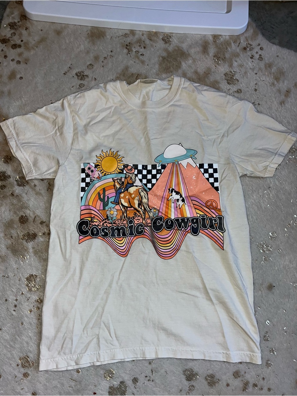 Cowgirl Cream Crewneck Tee 100% Cotton